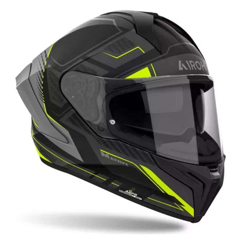 Casque moto intégral Airoh MATRYX Rocket jaune mat