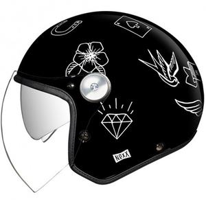 Casque ouvert Nexx X.G30 Tattoo noir et blanc