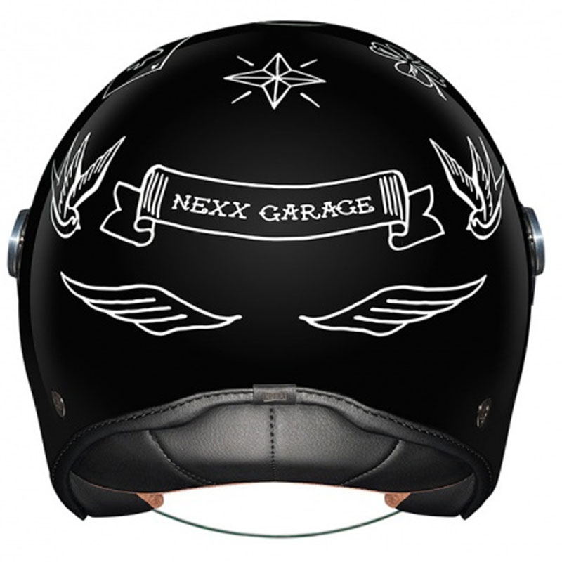 Casque ouvert Nexx X.G30 Tattoo noir et blanc