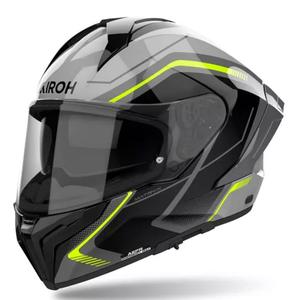 Casque moto intégral Airoh MATRYX Wide noir-gris-jaune
