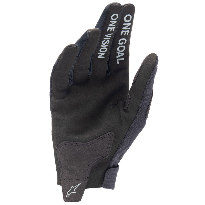 Gants de motocross Alpinestars Radar pour enfant, noir et argent
