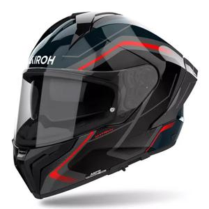 Casque moto intégral Airoh MATRYX Wide noir-gris-rouge