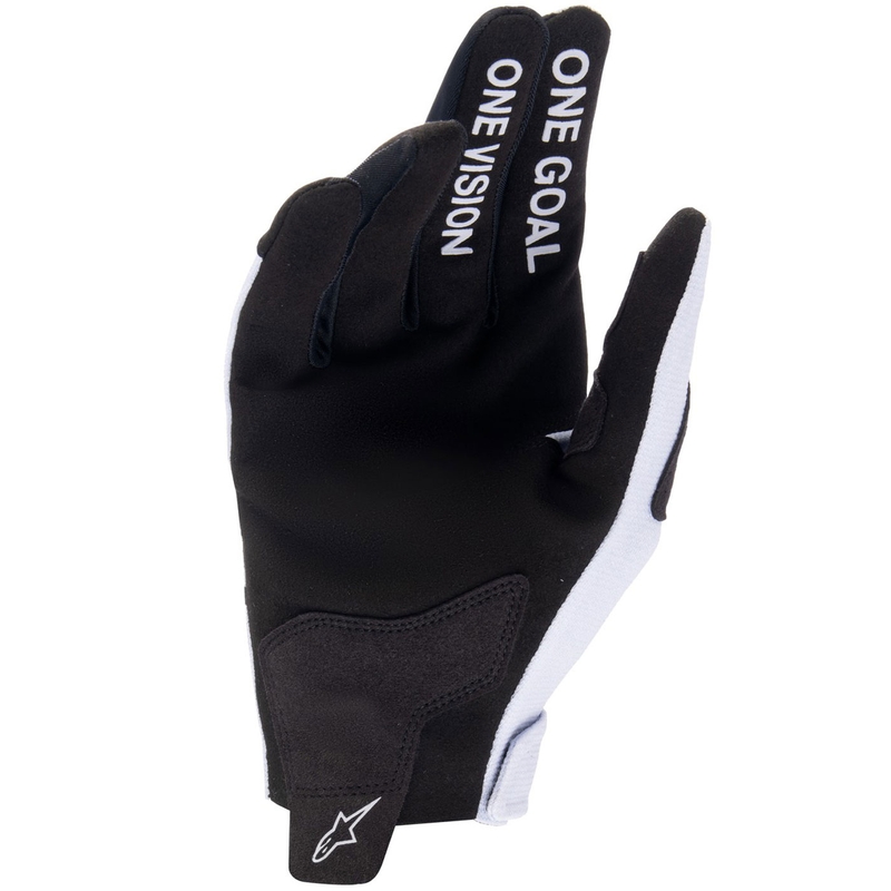 Gants de motocross Alpinestars Radar pour enfant, gris clair et noir