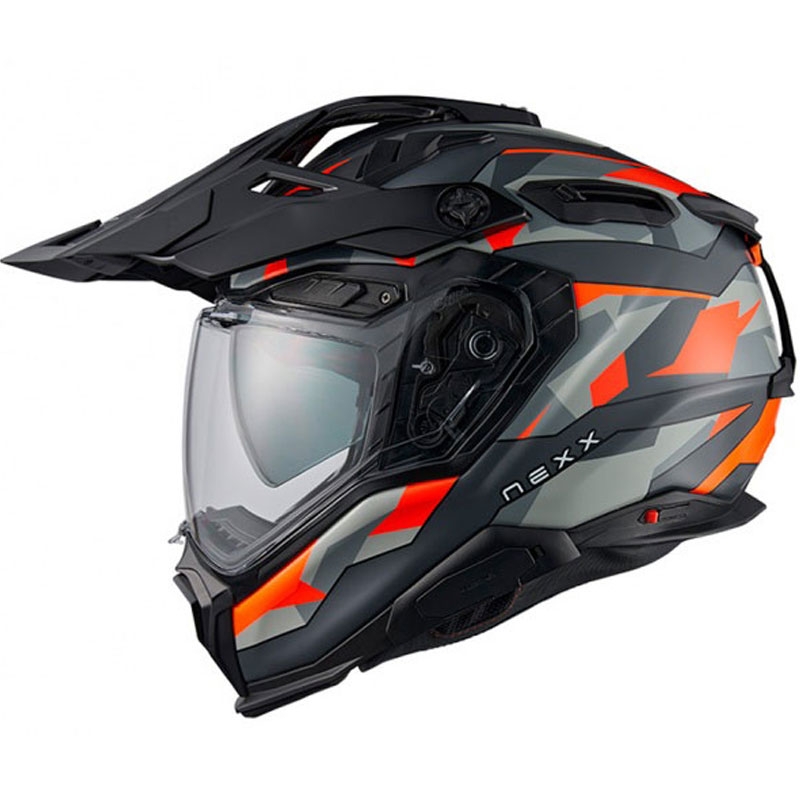 Casque Enduro Nexx X.WED3 Trailmania orange-gris
