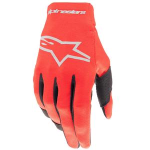 Gants de motocross Alpinestars Radar pour enfant, rouge-argent