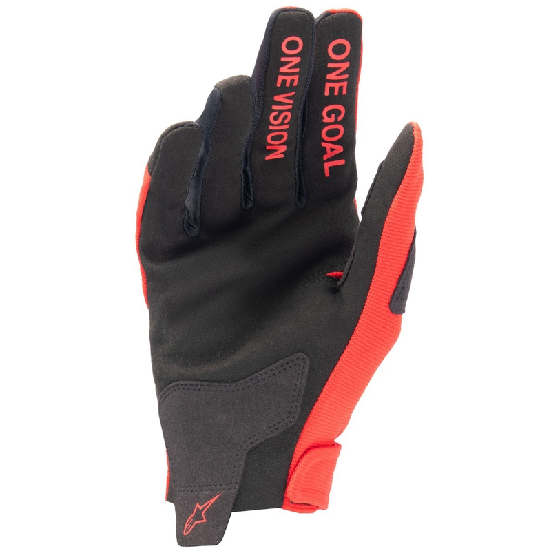 Gants de motocross Alpinestars Radar pour enfant, rouge-argent