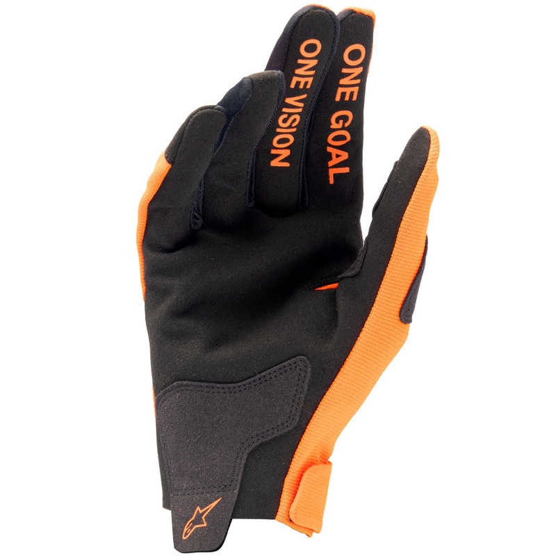 Gants de motocross Alpinestars Radar pour enfant, orange et noir
