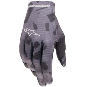 Gants de motocross Alpinestars Radar pour enfant, gris camouflage et noir