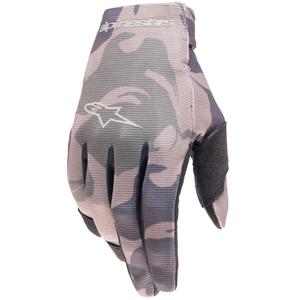 Gants de motocross Alpinestars Radar pour enfant, camouflage vert et marron