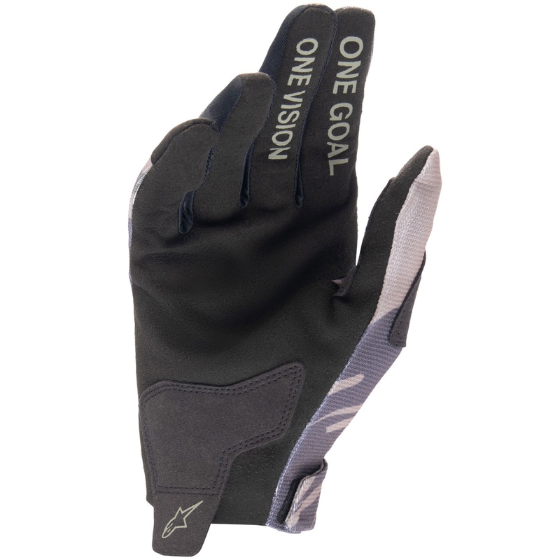 Gants de motocross Alpinestars Radar pour enfant, camouflage vert et marron