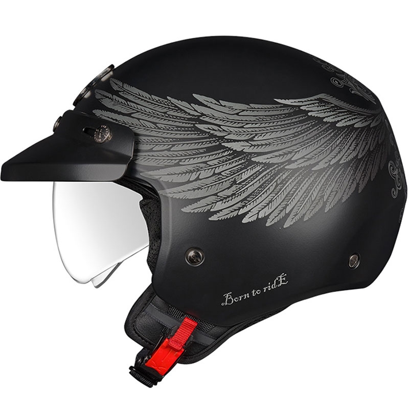 Casque moto ouvert NEXX Y.10 EAGLE RIDER noir-gris soldes