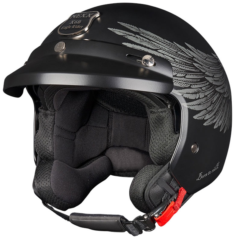 Casque moto ouvert NEXX Y.10 EAGLE RIDER noir-gris soldes