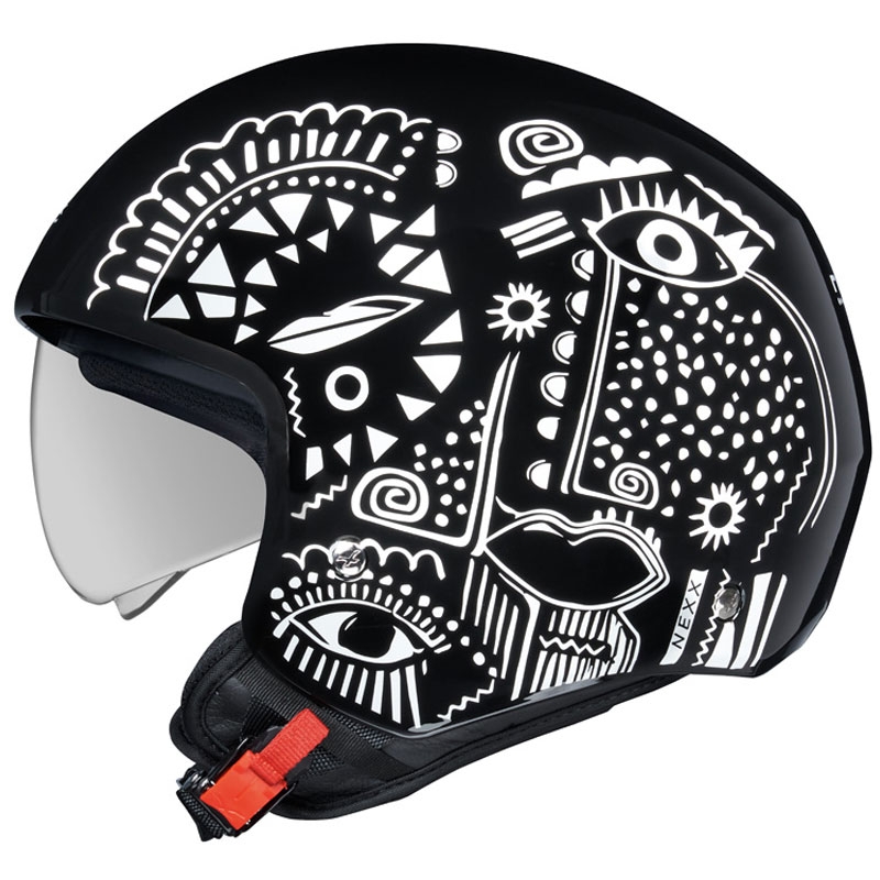 Casque moto ouvert NEXX Y.10 Artville noir et blanc soldes