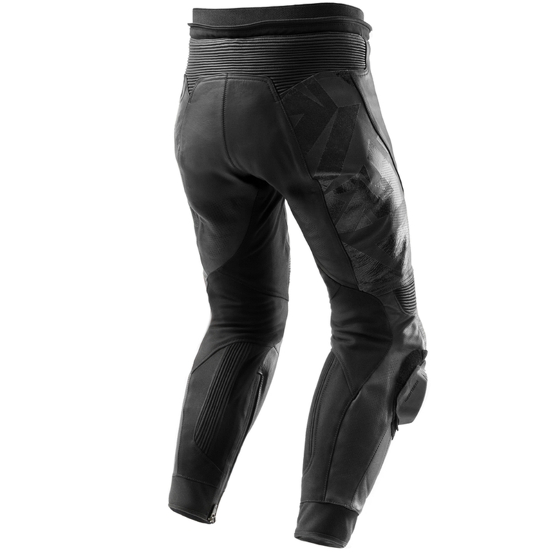 Pantalon de moto en cuir noir Rebelhorn Inferno
