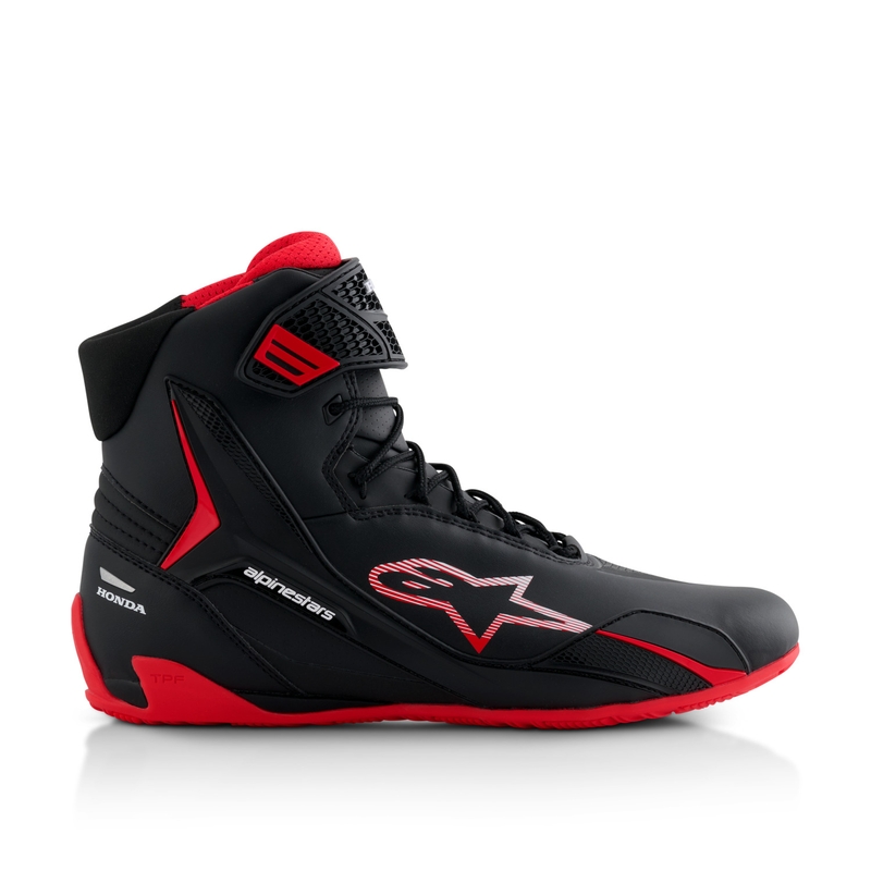 Bottes moto Alpinestars Faster-4 collection HONDA noir et rouge