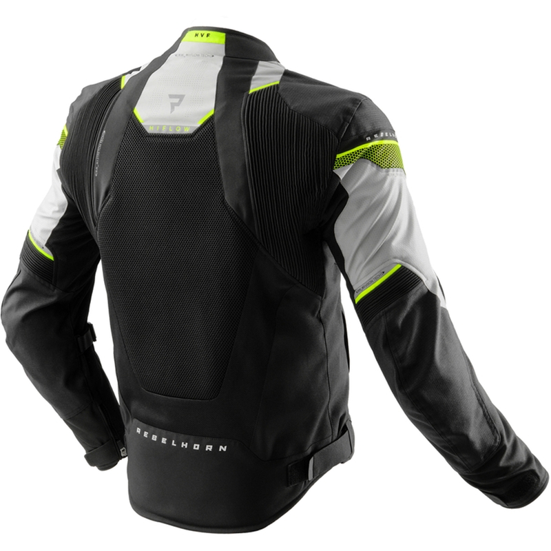 Blouson moto Rebelhorn Hiflow V noir-gris-jaune fluo