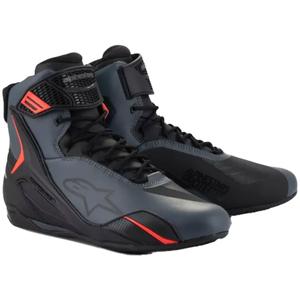 Bottes moto Alpinestars Faster-4 noir-gris-rouge fluo