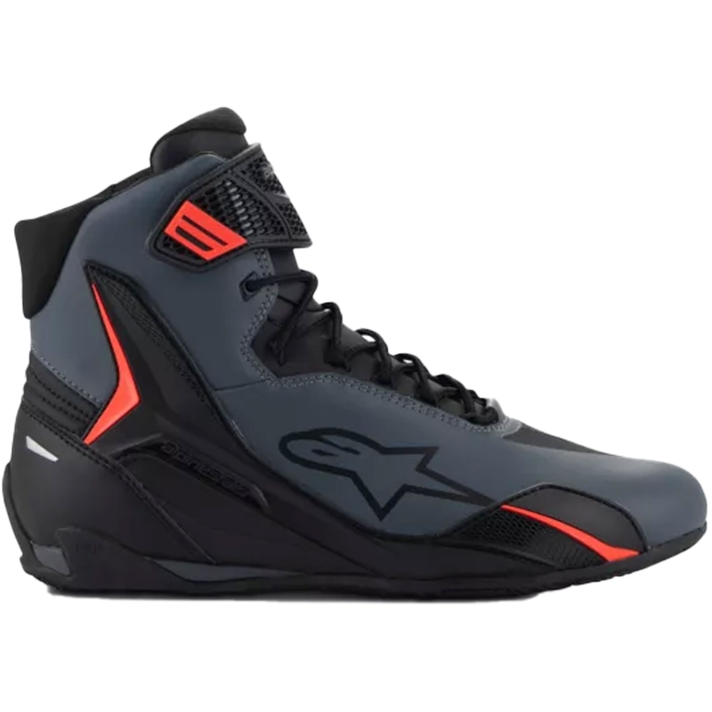 Bottes moto Alpinestars Faster-4 noir-gris-rouge fluo