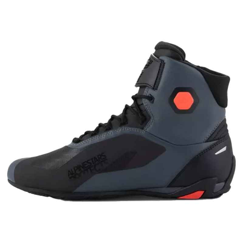 Bottes moto Alpinestars Faster-4 noir-gris-rouge fluo