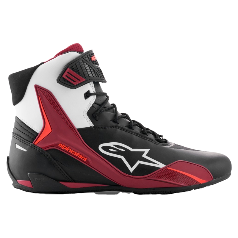 Bottes de moto Alpinestars Faster-4 noir-blanc-rouge foncé