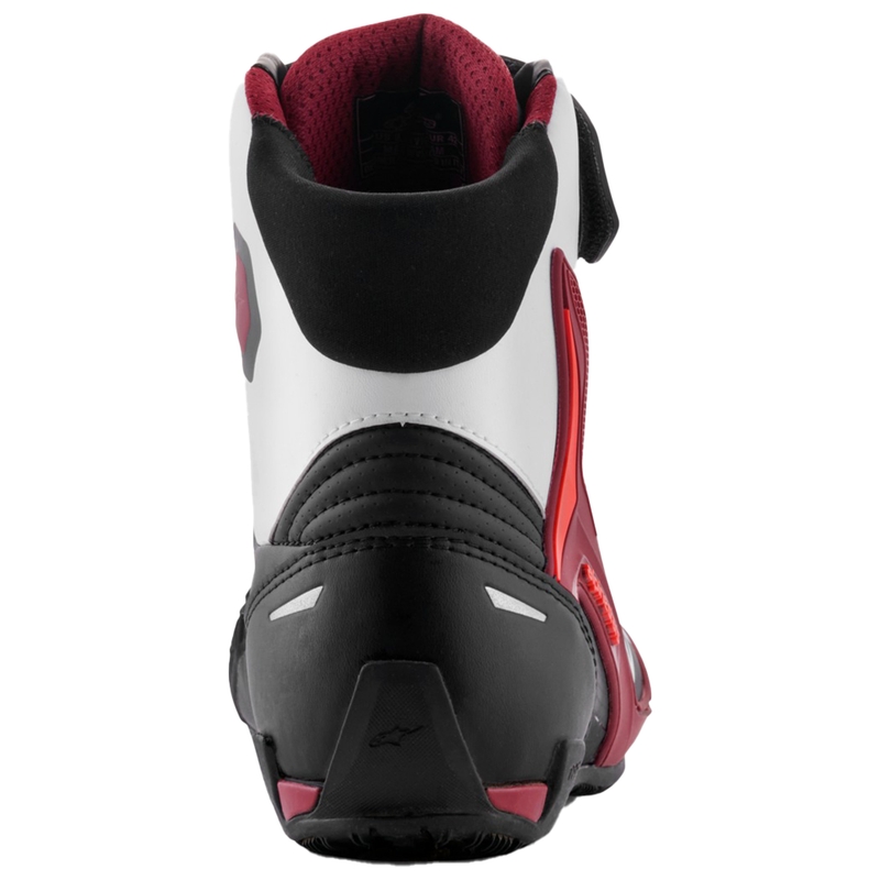 Bottes de moto Alpinestars Faster-4 noir-blanc-rouge foncé