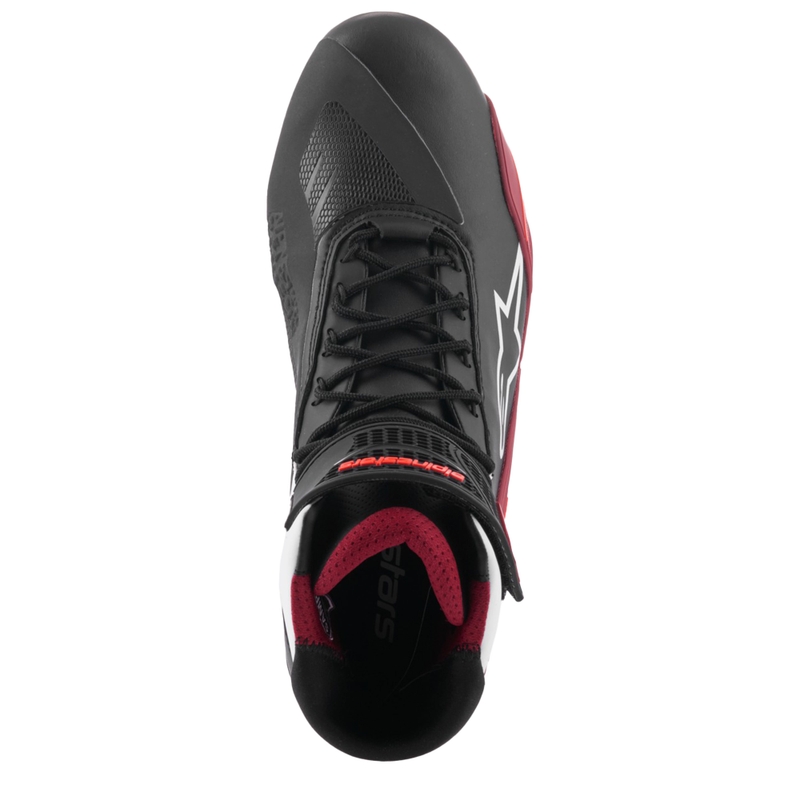 Bottes de moto Alpinestars Faster-4 noir-blanc-rouge foncé