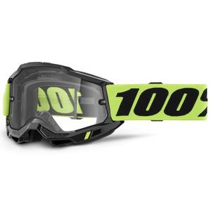 Lunettes de motocross 100% ACCURI 2 Enduro jaune avec double plexiglas transparent