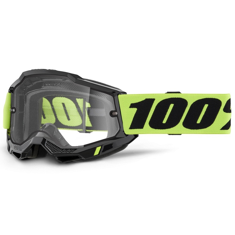 Lunettes de motocross 100% ACCURI 2 Enduro jaune avec double plexiglas transparent