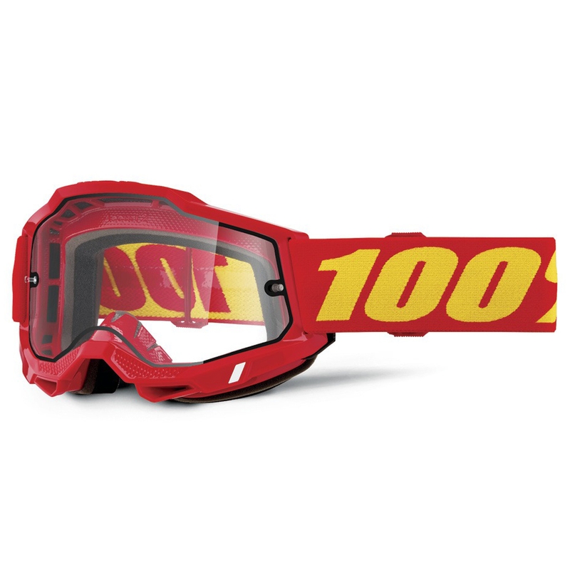 Lunettes de motocross 100% ACCURI 2 Enduro rouge avec double plexiglas transparent