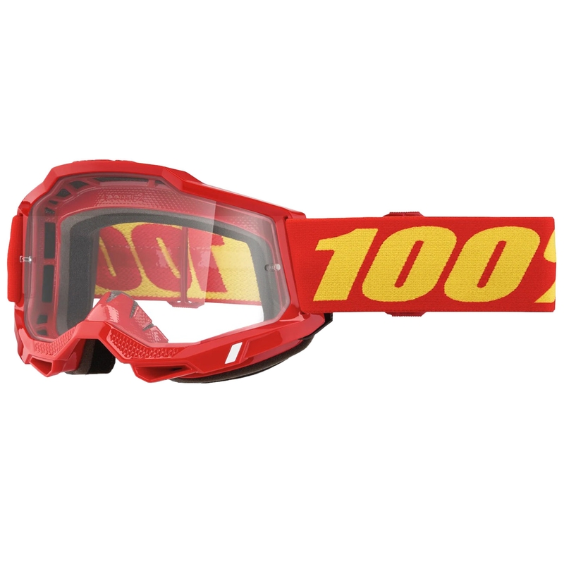 Lunettes de motocross pour enfants 100% ACCURI 2 rouge avec plexi transparent