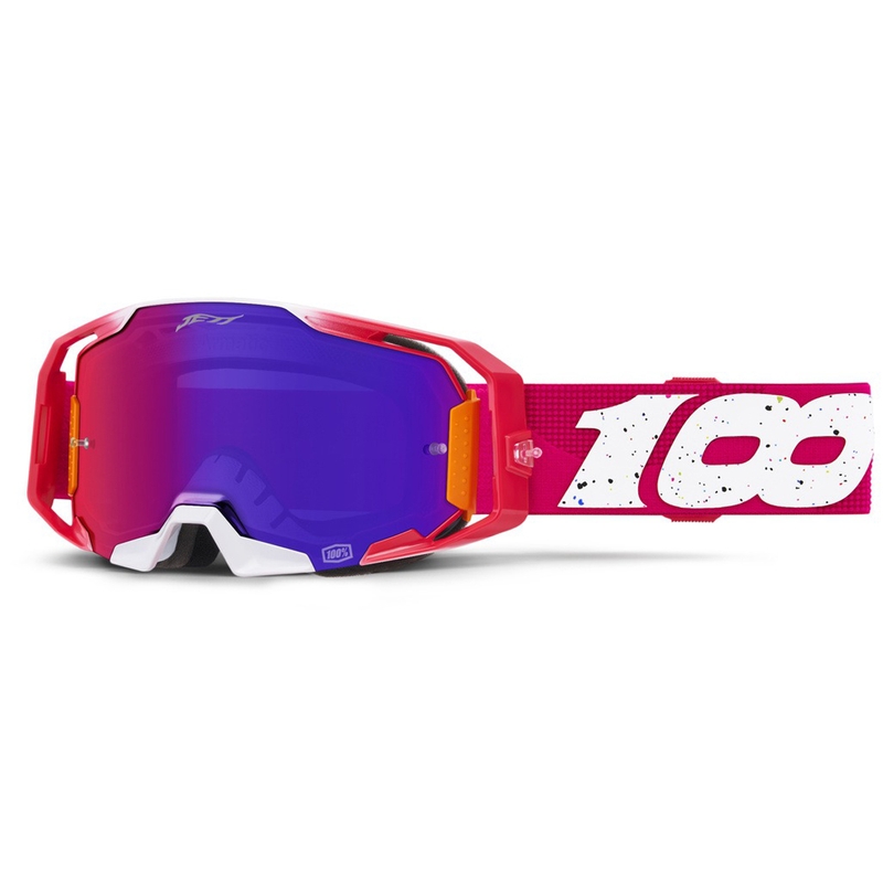 Ensemble de lunettes de motocross 100 % Armatic Jett Lawrence LE rose-bleu