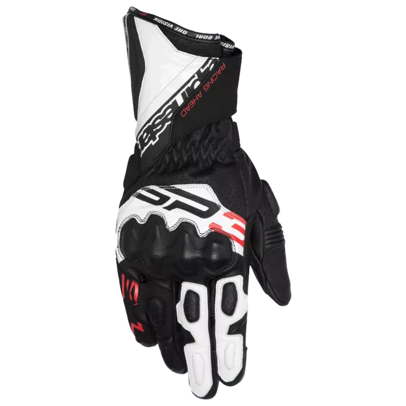 Gants moto Alpinestars SP-3 noir-blanc-rouge fluo