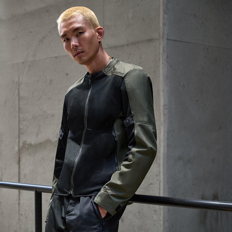 Blouson moto Alpinestars C-1 Air noir-kaki