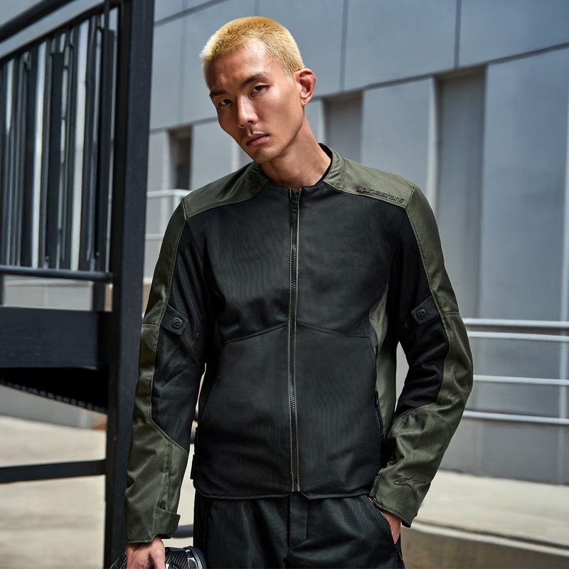 Blouson moto Alpinestars C-1 Air noir-kaki