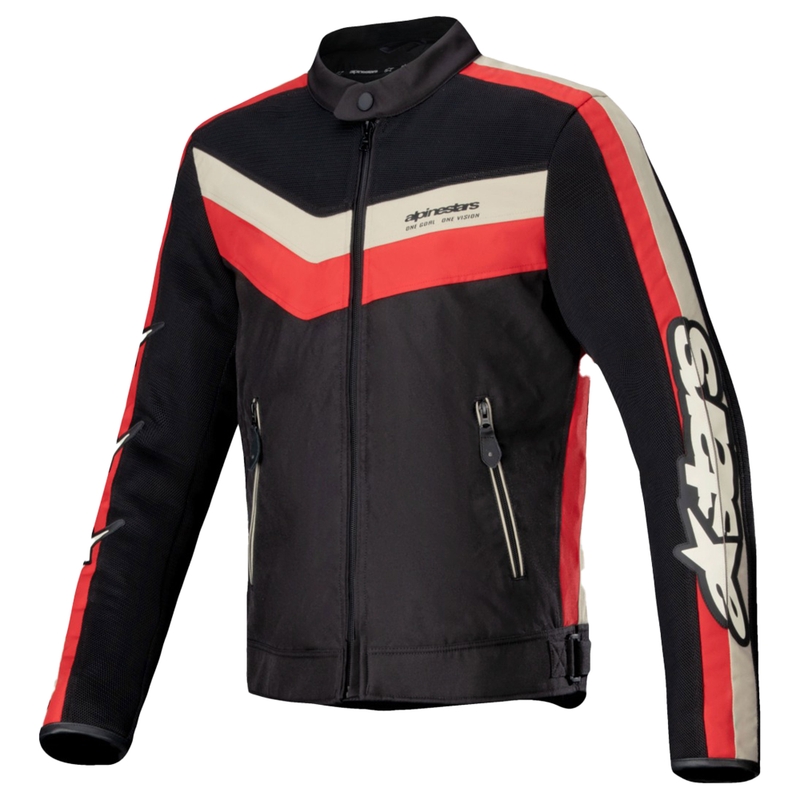 Blouson moto Alpinestars T-Dyno Air noir-rouge-beige