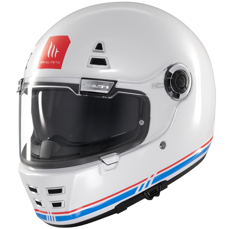 Casque moto intégral MT Jarama SV blanc brillant