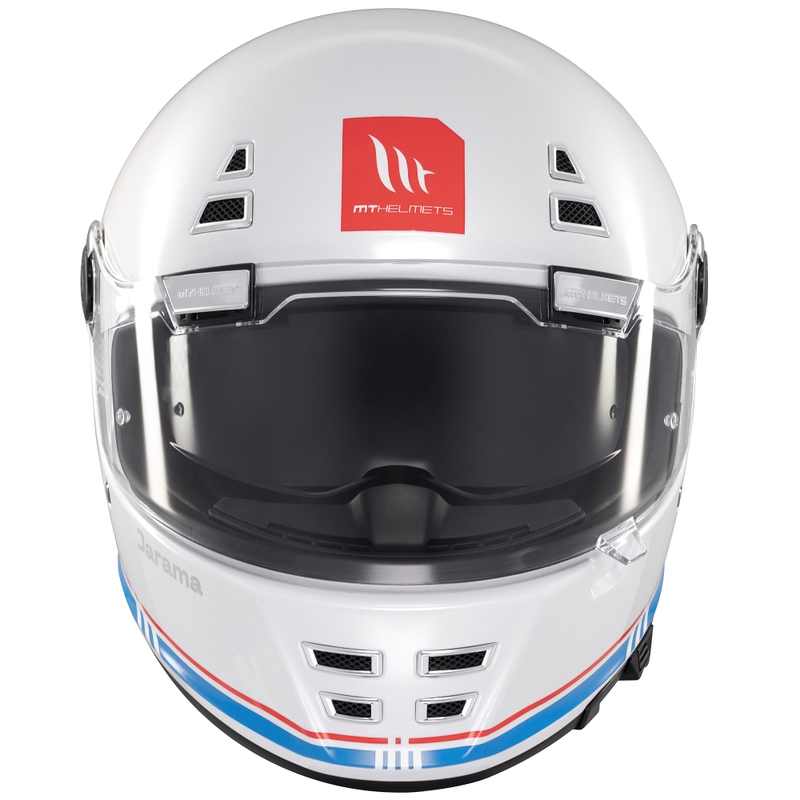 Casque moto intégral MT Jarama SV blanc brillant
