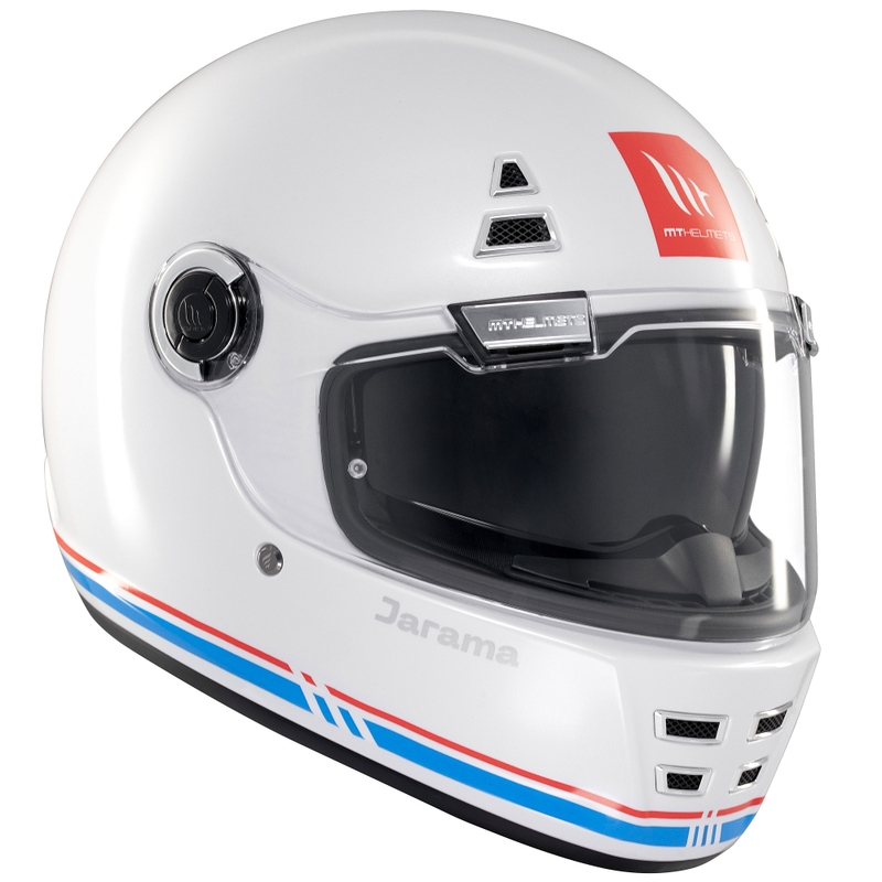 Casque moto intégral MT Jarama SV blanc brillant