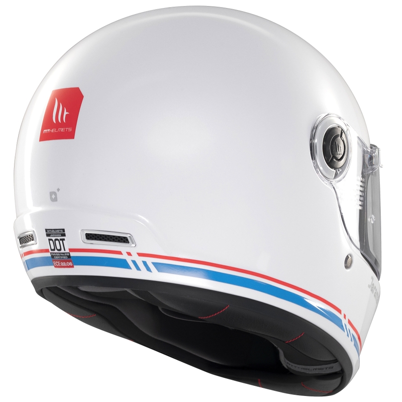 Casque moto intégral MT Jarama SV blanc brillant