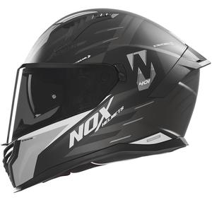 Casque moto intégral NOX N401 Crower noir mat-argent