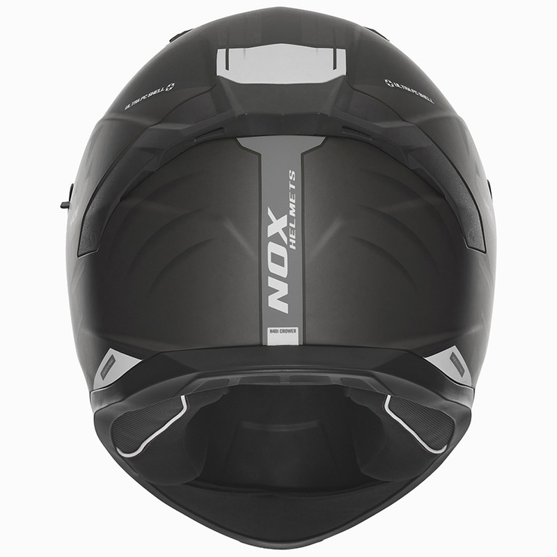 Casque moto intégral NOX N401 Crower noir mat-argent