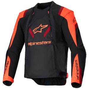 Blouson moto Alpinestars T-Stunt Air noir-rouge fluo-rouge