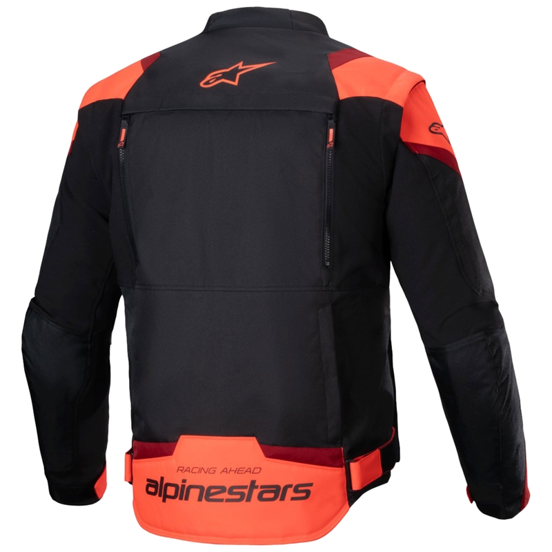 Blouson moto Alpinestars T-Stunt Air noir-rouge fluo-rouge