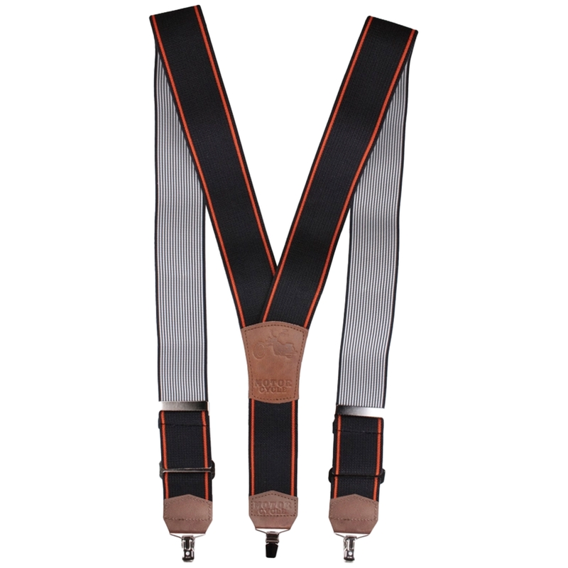 Bretelles de moto sans rivets noir-orange