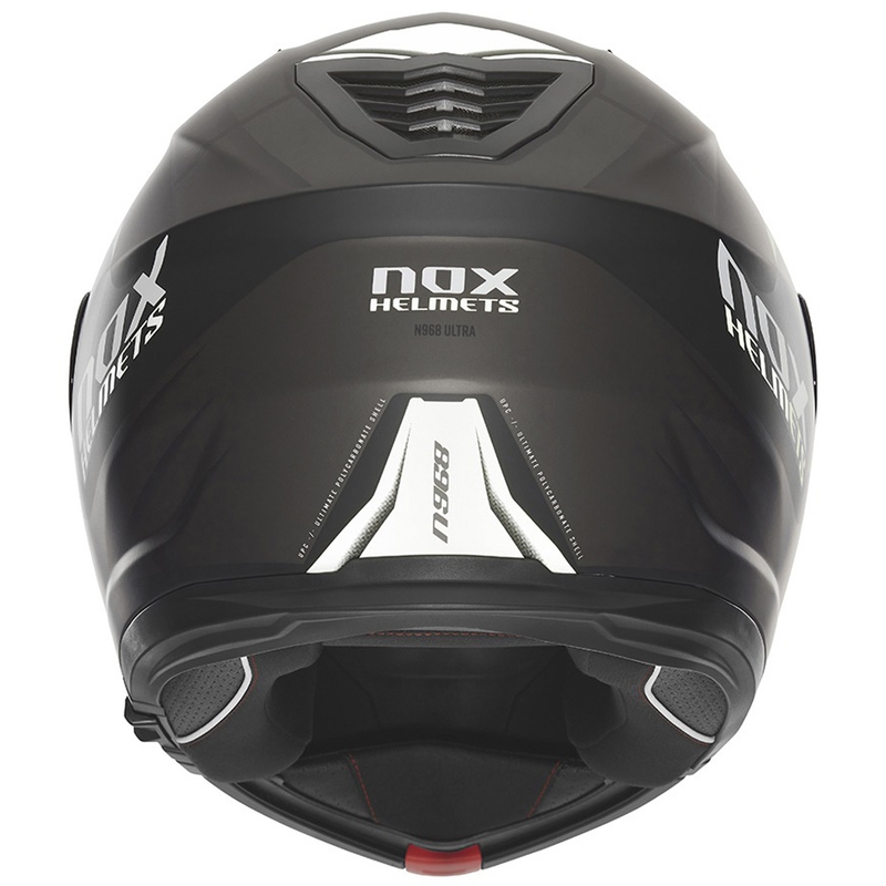 Casque de moto modulable NOX N968 Ultra noir mat et blanc