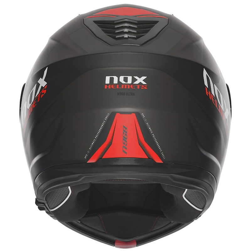 Casque moto modulable NOX N968 Ultra noir-rouge mat