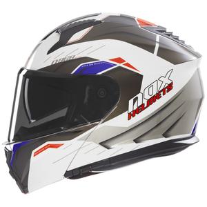 Casque moto modulable NOX N968 Ultra blanc-gris