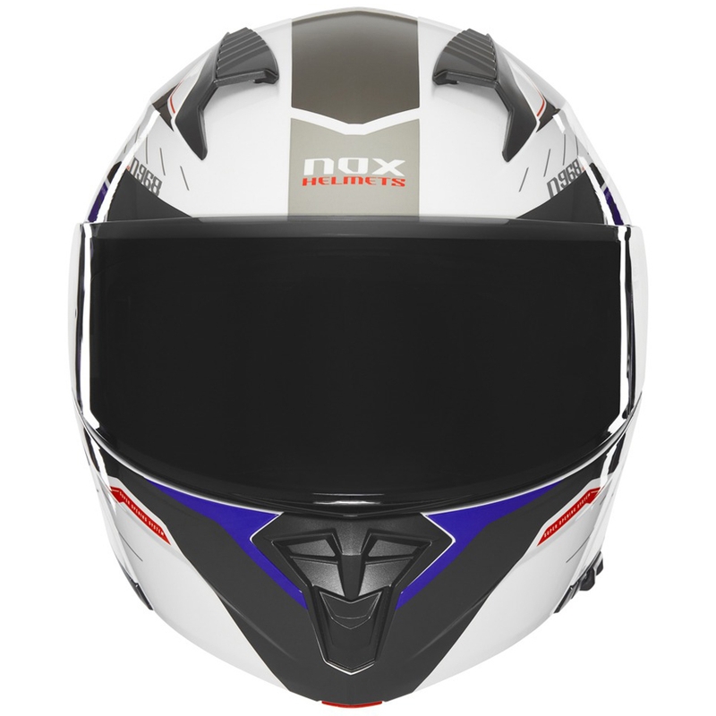 Casque moto modulable NOX N968 Ultra blanc-gris