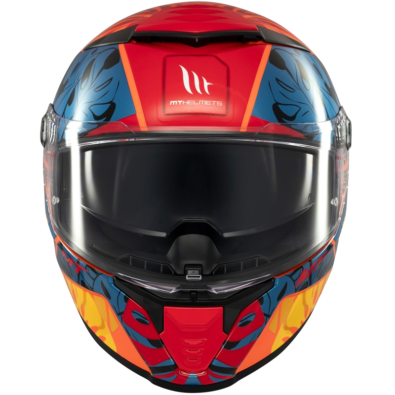 Casque intégral de moto MT Thunder 4 SV Rainforest bleu-orange