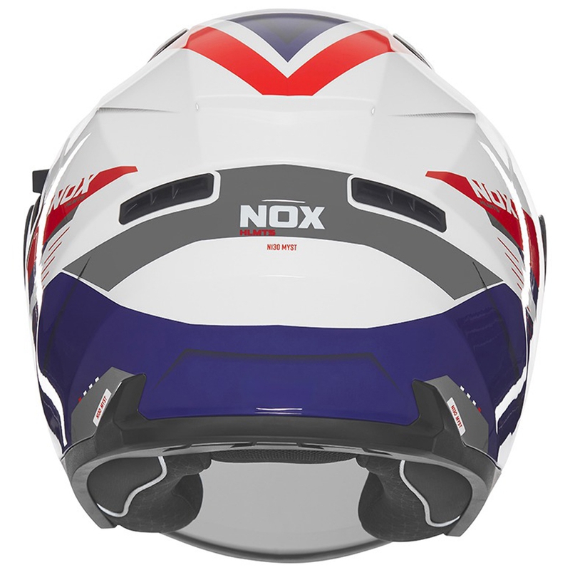 Casque moto jet NOX N130 Myst blanc-bleu-rouge